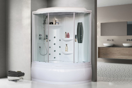 Душевой бокс Royal Bath 170х100 RB 170ALP-Т L стекло прозрачное, профиль белый