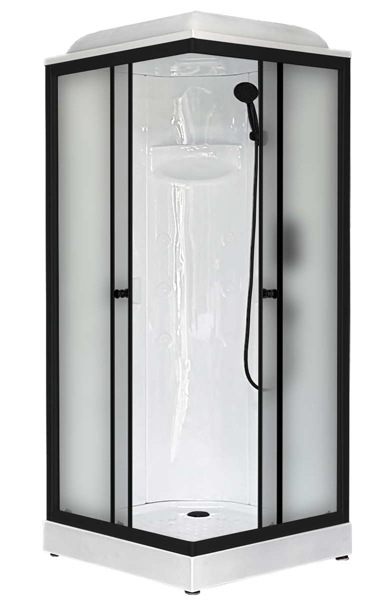 Душевая кабина Royal Bath 90х90 RB 90HP1-M-BL стекло матовое профиль черный 37553₽