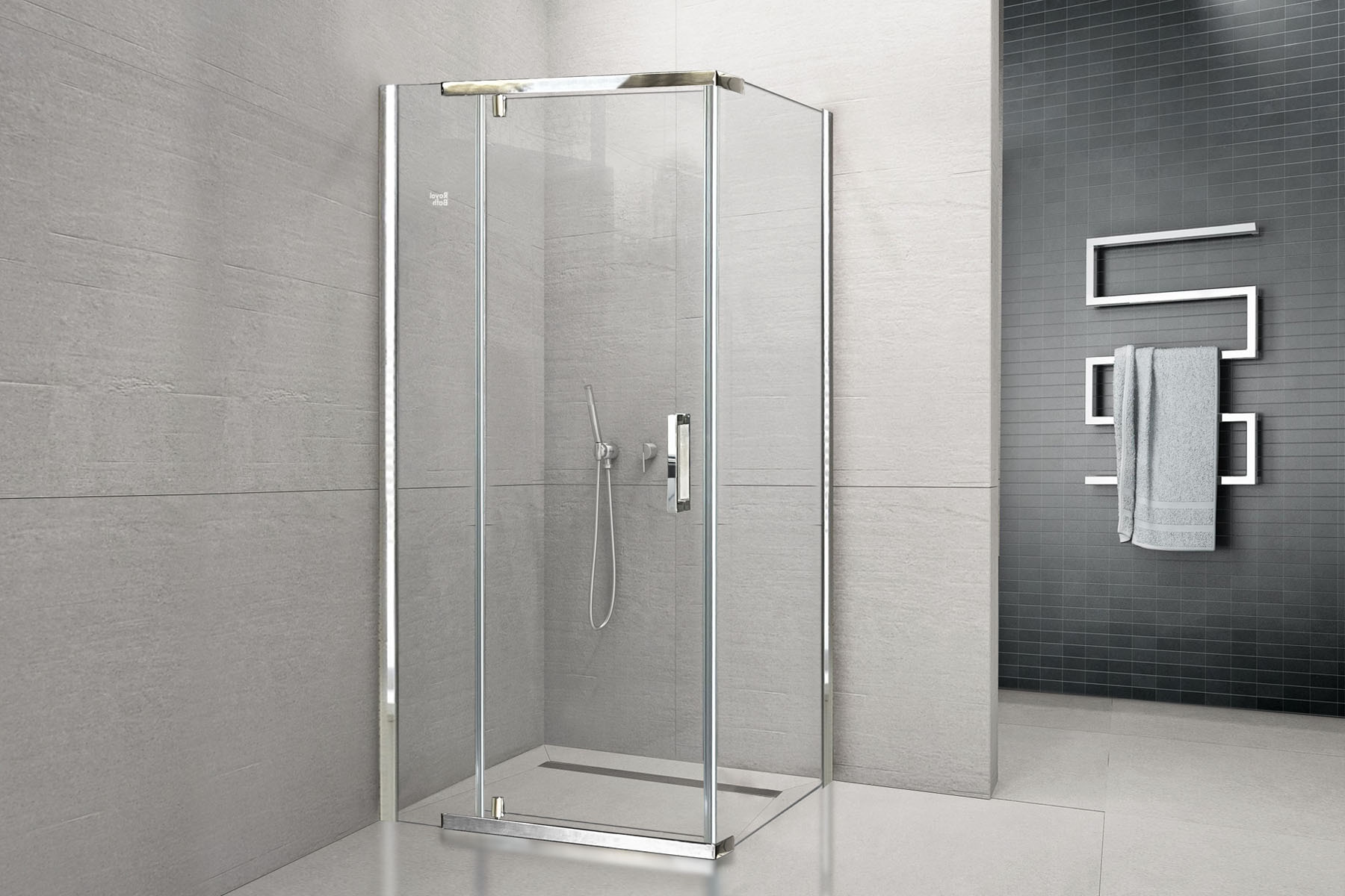 Душевой уголок Royal Bath 90х90 RB HPVD-T-CH стекло прозрачное профиль хром 27866₽