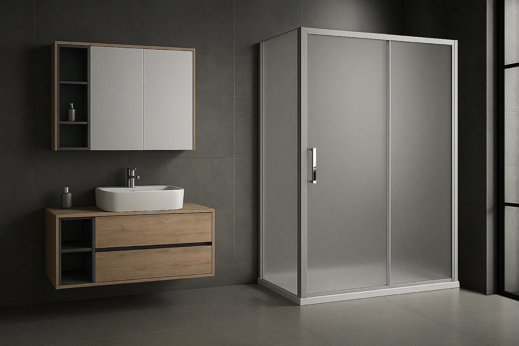 Душевой уголок Royal Bath Accord 135х85 RB 85135HPS-C-ST стекло матовое профиль сатин 50713₽