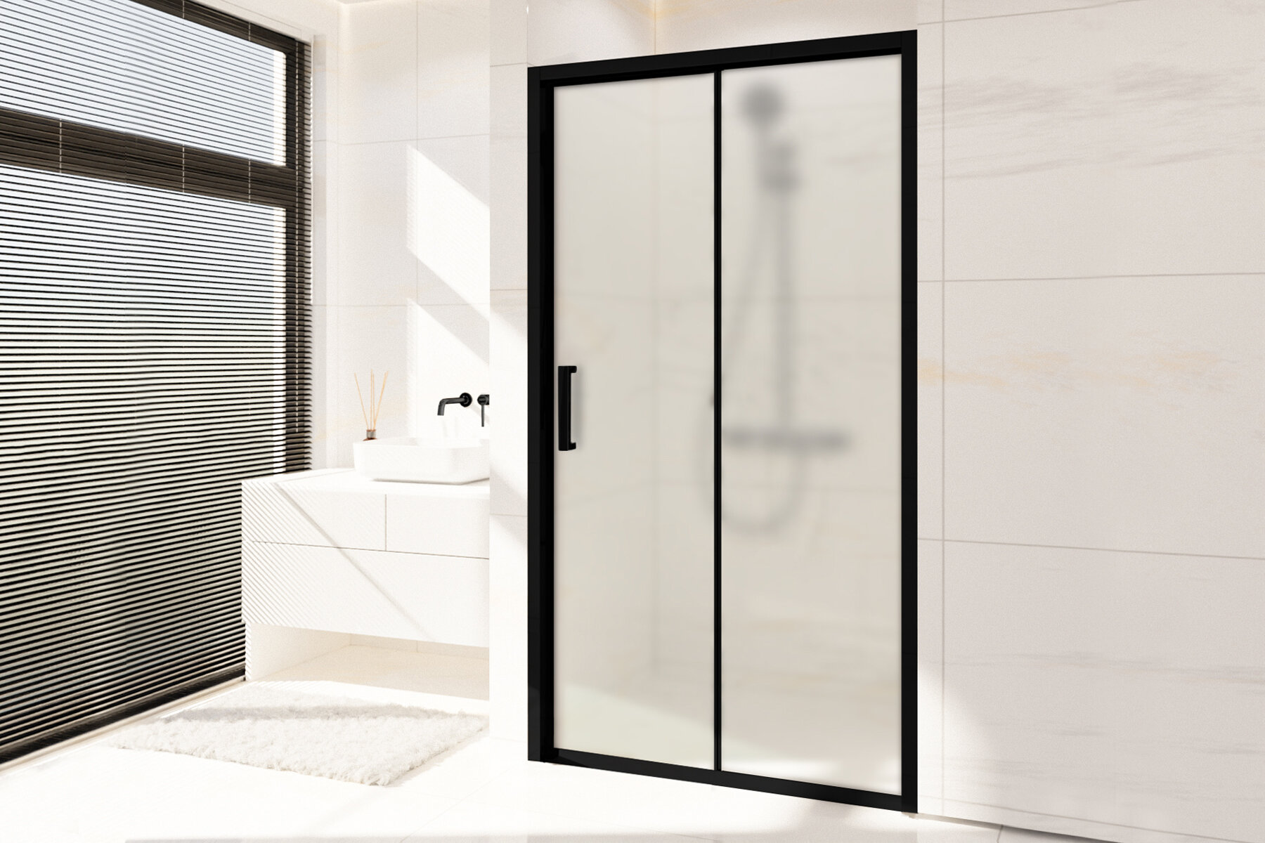 Душевая дверь в нишу Royal Bath Accord 100х200 RB HS-C-BL стекло матовое профиль черный 27236₽