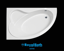Фото Акриловая ванна Royal Bath Alpine 160x100 RB819101L левая, белая