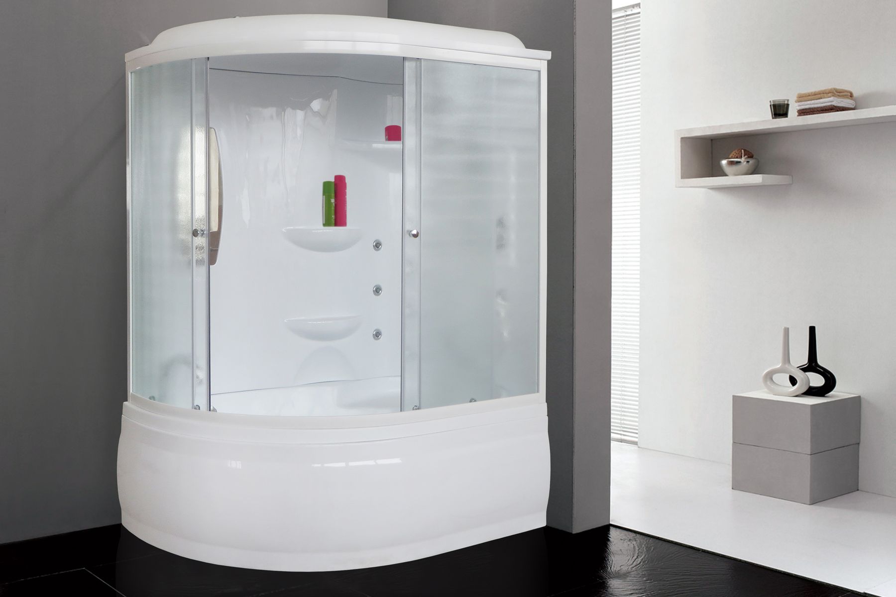 Душевой бокс Royal Bath 140х95 RB140ALP-C-R стекло матовое профиль белый 84346₽