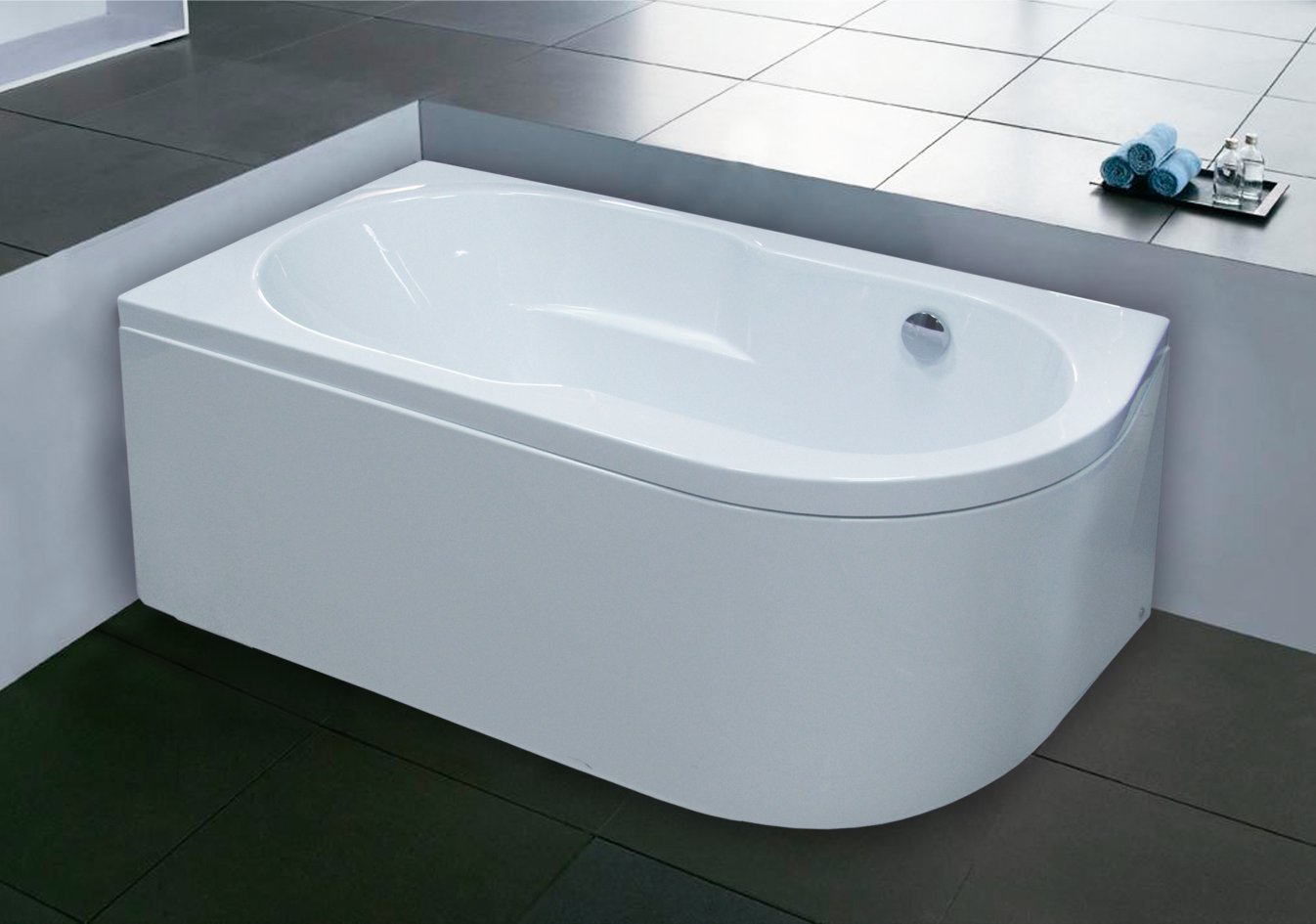 Акриловая ванна Royal Bath Azur 140x80 L, размер 140x80, цвет белый RB614200L - фото 3