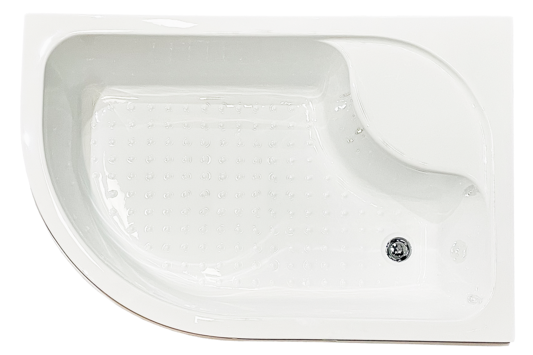 Душевой уголок Royal Bath BK 120x80 RB8120BK-C-BL-R-Practic правая, стекло рифленое, профиль черный, с поддоном, размер 120x80, цвет белый - фото 6