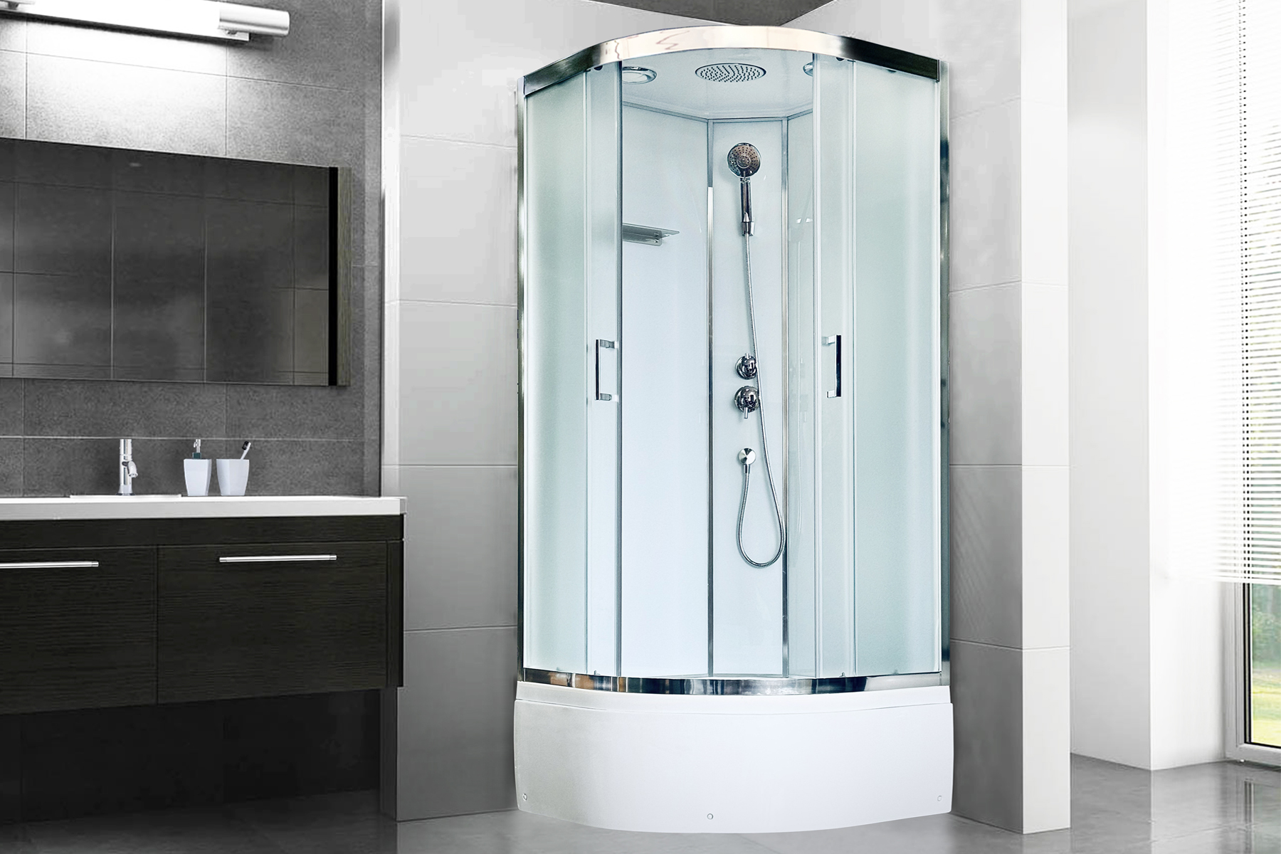 Душевая кабина Royal Bath FATO 100x100 RB100CK-M-CH FATO стекло рифленое профиль хром 46525₽