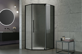 Душевой уголок Royal Bath Fato 80x80 RB80TR-T-BL FATO стекло прозрачное, профиль черный