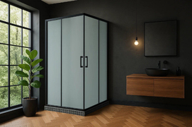 Душевой уголок Royal Bath HPD 70x70 RB70HPD-C-BL стекло матовое, профиль черный