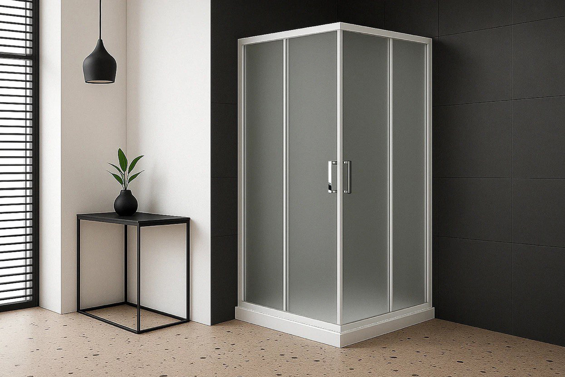 Душевой уголок Royal Bath HPD 70x70 RB70HPD-C стекло матовое профиль белый 35673₽