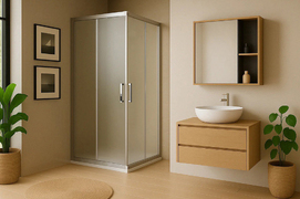 Душевой уголок Royal Bath HPD 75x70 RB7075HPD-C-ST стекло матовое, профиль сатин