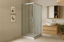 Душевой уголок Royal Bath HPD 75x70 RB7075HPD-T-ST стекло прозрачное, профиль сатин