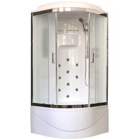 Душевая кабина Royal Bath 100х100 RB 100NRW-С-CH стекло рифленое, профиль хром