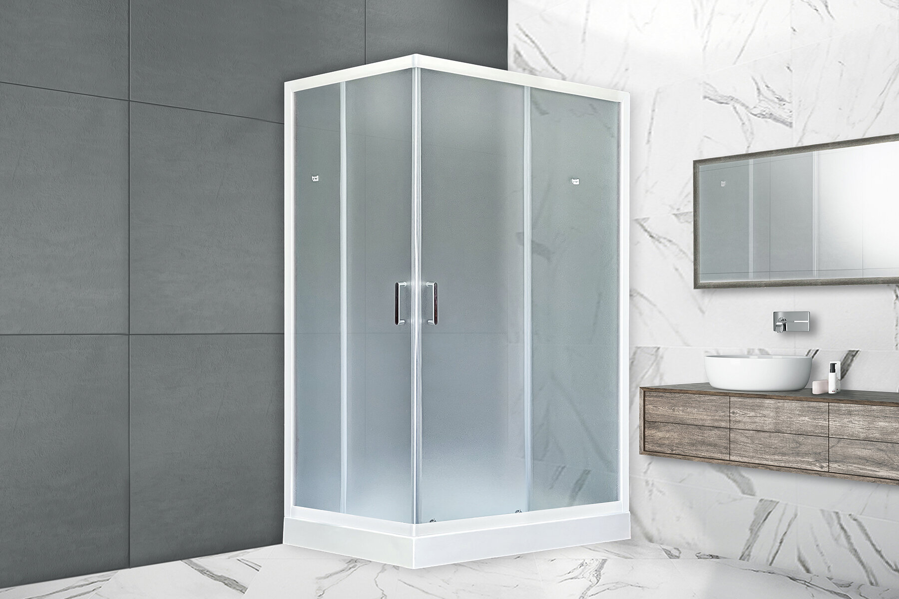 Душевой уголок Royal Bath RB 8120HP-C R 120x80 шиншилла 40396₽