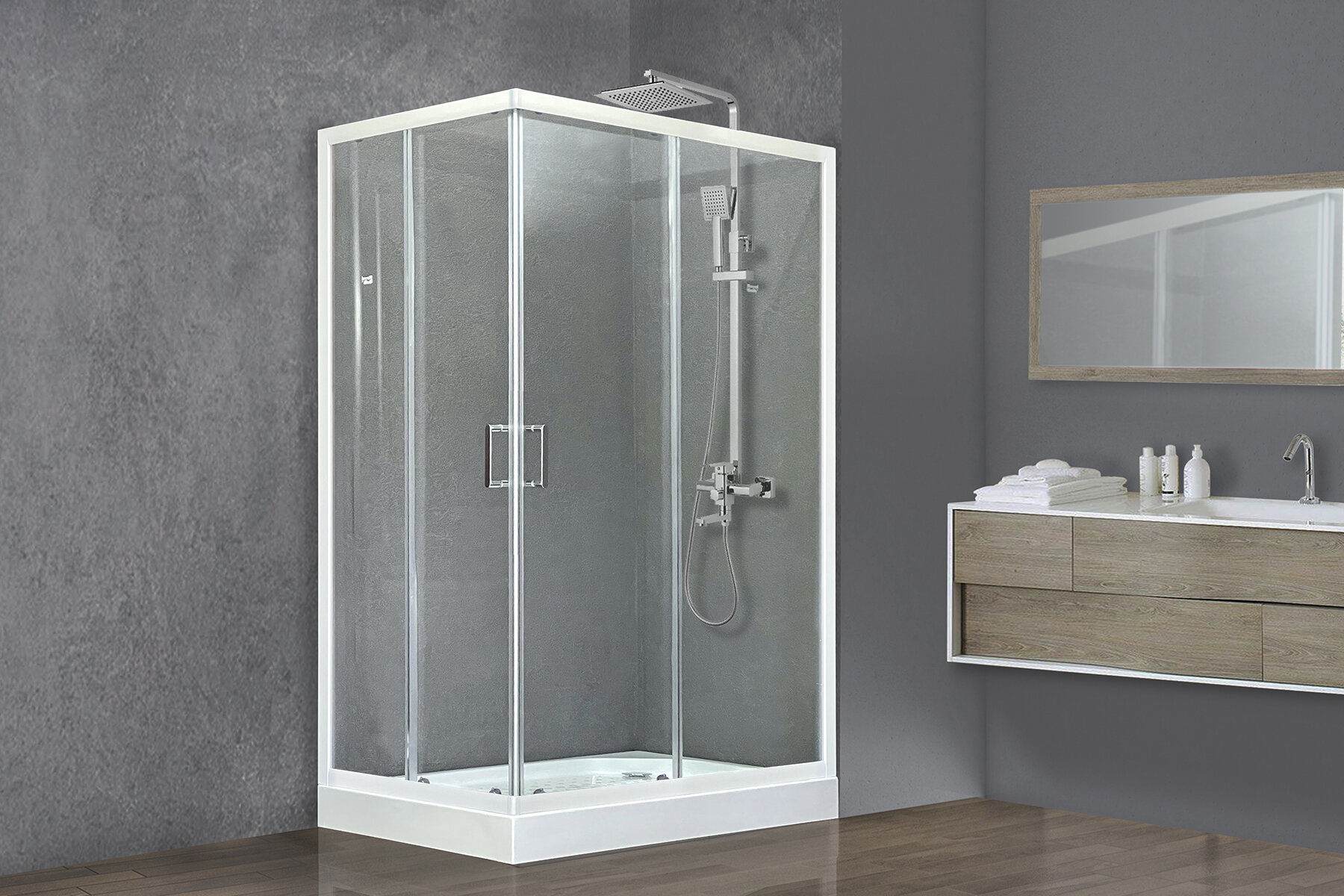 Душевой уголок Royal Bath RB 8120HP-Т R 120x80 прозрачный 38535₽