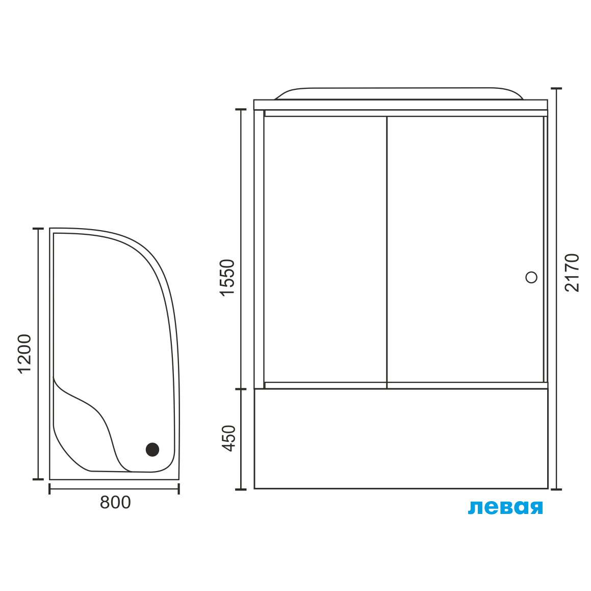 Душевая кабина Royal Bath RB 8120BK1-T L, цвет белый - фото 3