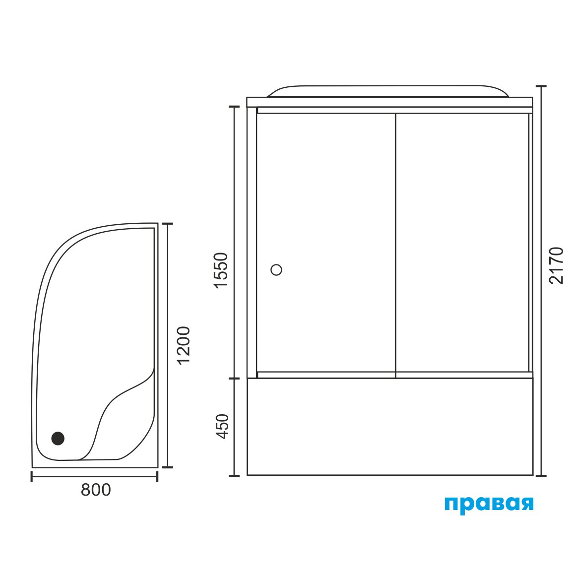 Душевая кабина Royal Bath RB 8120BK1-T R, цвет белый - фото 3