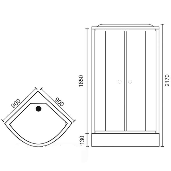 Душевая кабина Royal Bath RB 90HK6-WT, цвет белый - фото 2