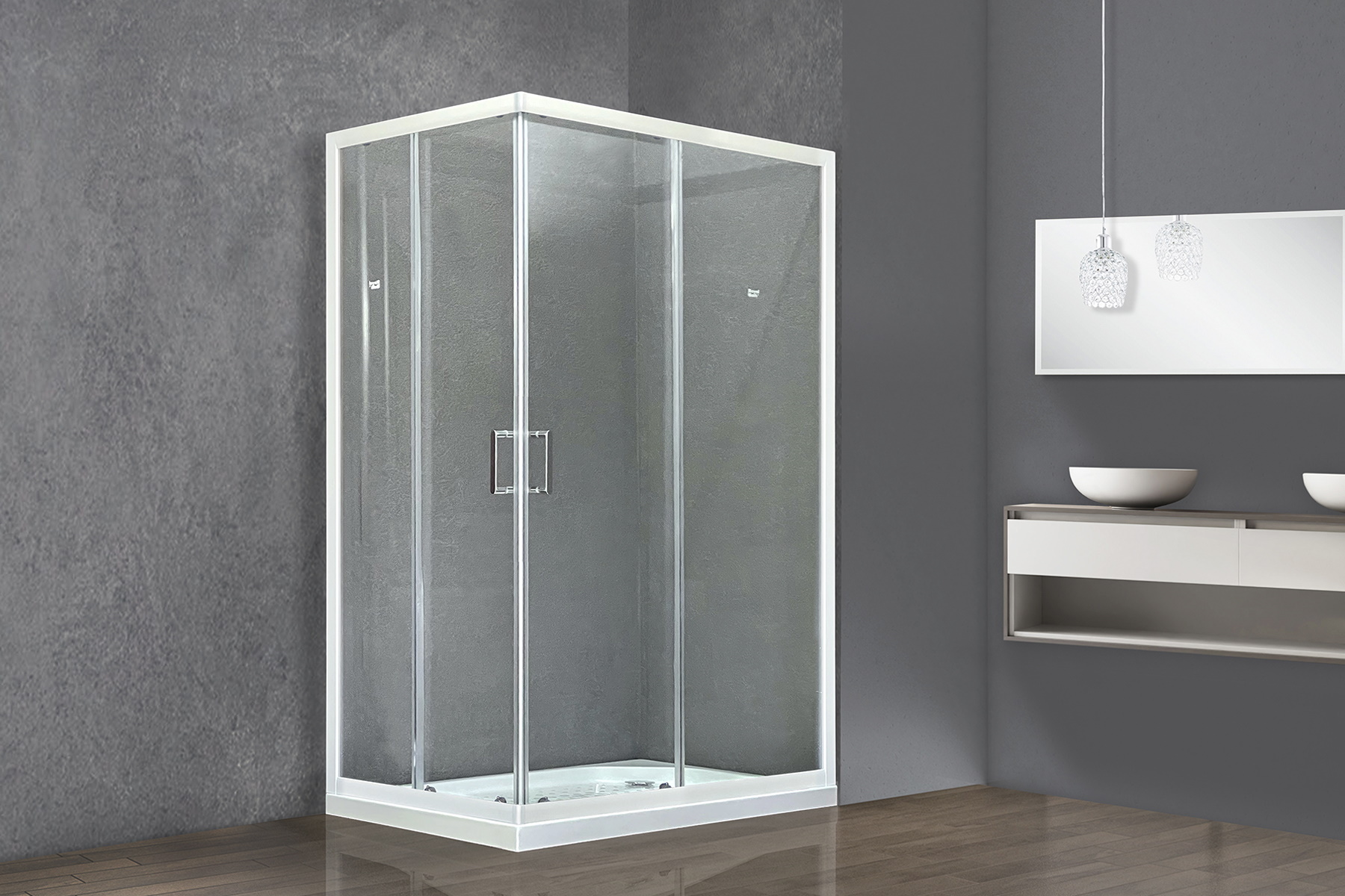 Душевой уголок Royal Bath RB1085HPD-T 85x100 прозрачный