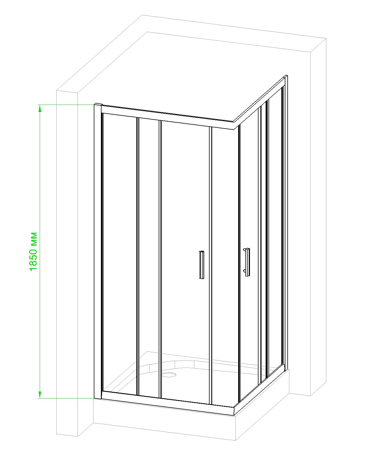 Душевой уголок Royal Bath HPD RB1110HPD-C-BL 110x100, размер 110x100, цвет черный - фото 2