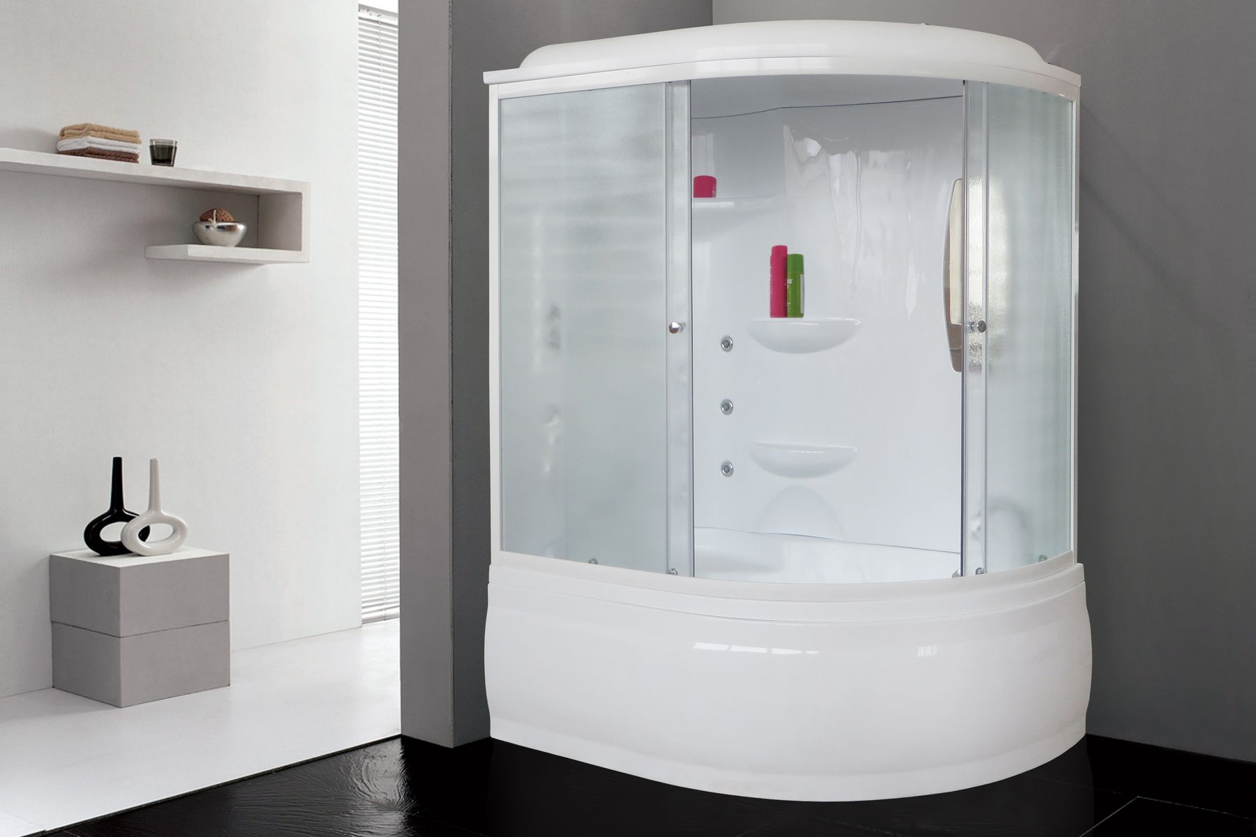 Душевой бокс Royal Bath 150х100 RB150ALP-C-L стекло матовое профиль белый 84553₽