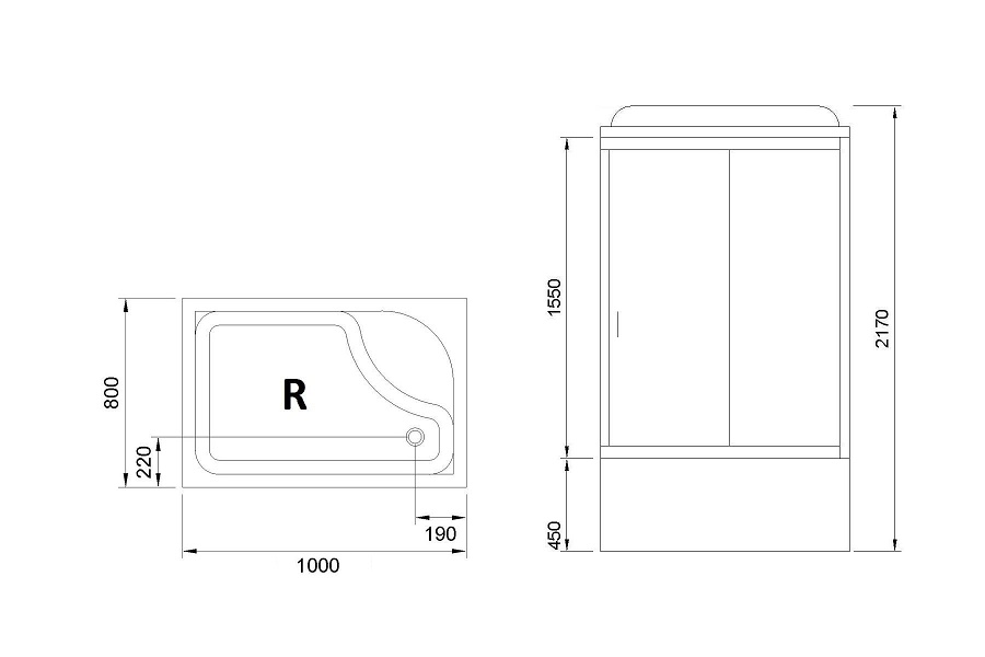 Душевая кабина Royal Bath RB8100BP1-M-R, цвет белый - фото 2