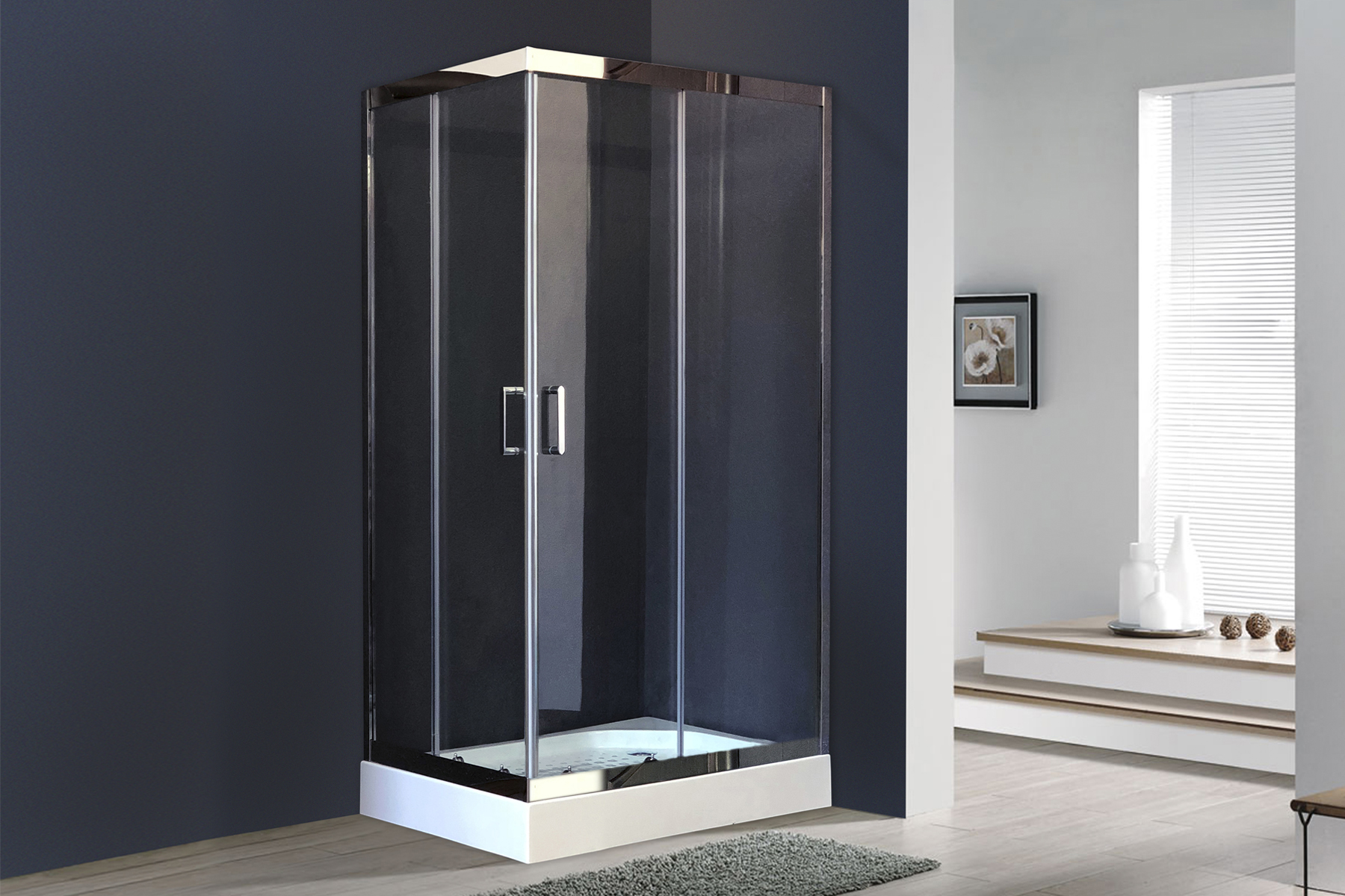 Душевой уголок Royal Bath HPD RB8100HPD-T-CH 100x80