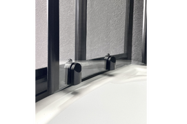 Фото Душевой уголок Royal Bath HK 90х90 RB90HK-T-BL стекло прозрачное, профиль черный, с поддоном