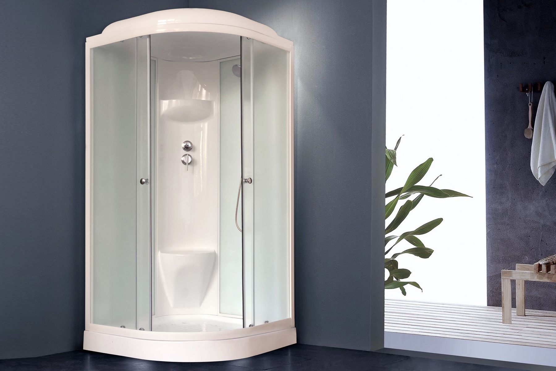 Душевая кабина Royal Bath HK RB90HK6-WC 90x90, цвет белый - фото 2