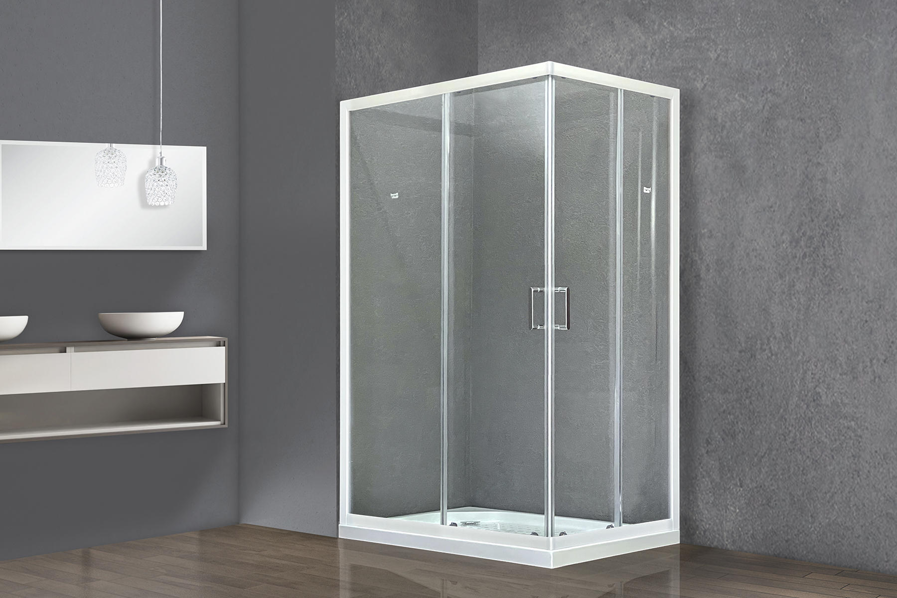 Душевой уголок Royal Bath RB9575HPD-T 75x95 прозрачный