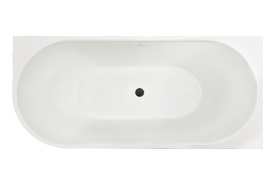 Акриловая ванна Royal Bath Riva 150x75 RB610310R-BL фурнитура черная