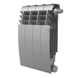 Радиатор биметаллический секционный Royal Thermo BiLiner 350 /Silver Satin VR 4 секции, серебристый
