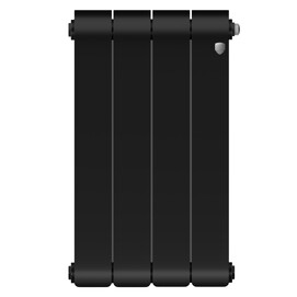 Радиатор биметаллический секционный Royal Thermo Infinity 500 Noir Sable 4 секции, черный