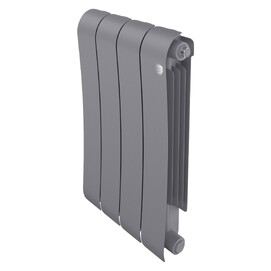 Радиатор биметаллический секционный Royal Thermo Infinity 500 Silver Satin 4 секции, серебристый