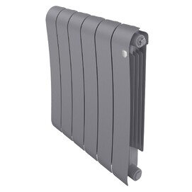 Радиатор биметаллический секционный Royal Thermo Infinity 500 Silver Satin 6 секций, серебристый