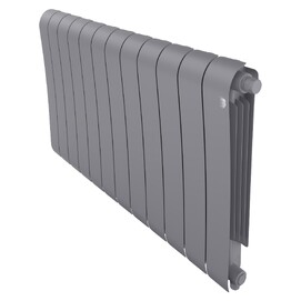 Радиатор биметаллический секционный Royal Thermo Infinity 500 Silver Satin VR80 12 секций, серебристый