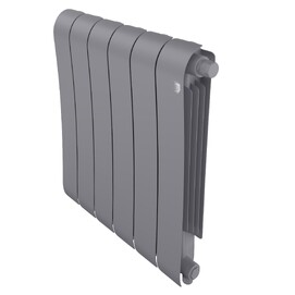 Радиатор биметаллический секционный Royal Thermo Infinity 500 Silver Satin VR80 6 секций, серебристый