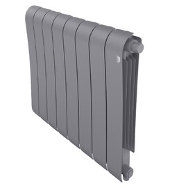 Радиатор биметаллический секционный Royal Thermo Infinity 500 Silver Satin VR80 8 секций, серебристый