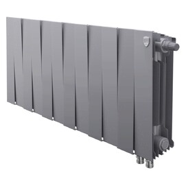 Радиатор биметаллический секционный Royal Thermo PianoForte 300 /Silver Satin 12 секций, серебристый