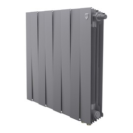 Радиатор биметаллический секционный Royal Thermo PianoForte 500 VR80 8 секций, серебристый