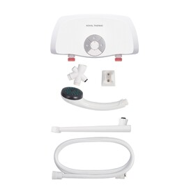 Фото Водонагреватель проточный Royal Thermo SmartFix TS (5,5 kW) с душевой лейкой и краном, настенный, белый