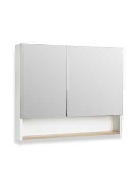 Зеркальный шкаф Runo Бари 80 см 00-00001383 крафт дуб, белый