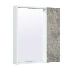 Зеркальный шкаф Runo Манхэттен 65 см 00-00001016 белый, серый бетон