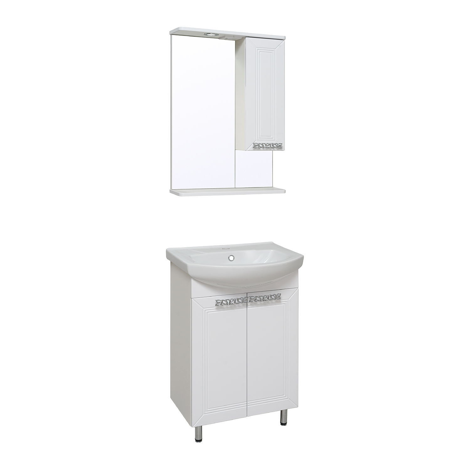 Мебель для ванной комнаты Runo Монро 55 см напольная, белая, цвет белый 00-00000457 - фото 2