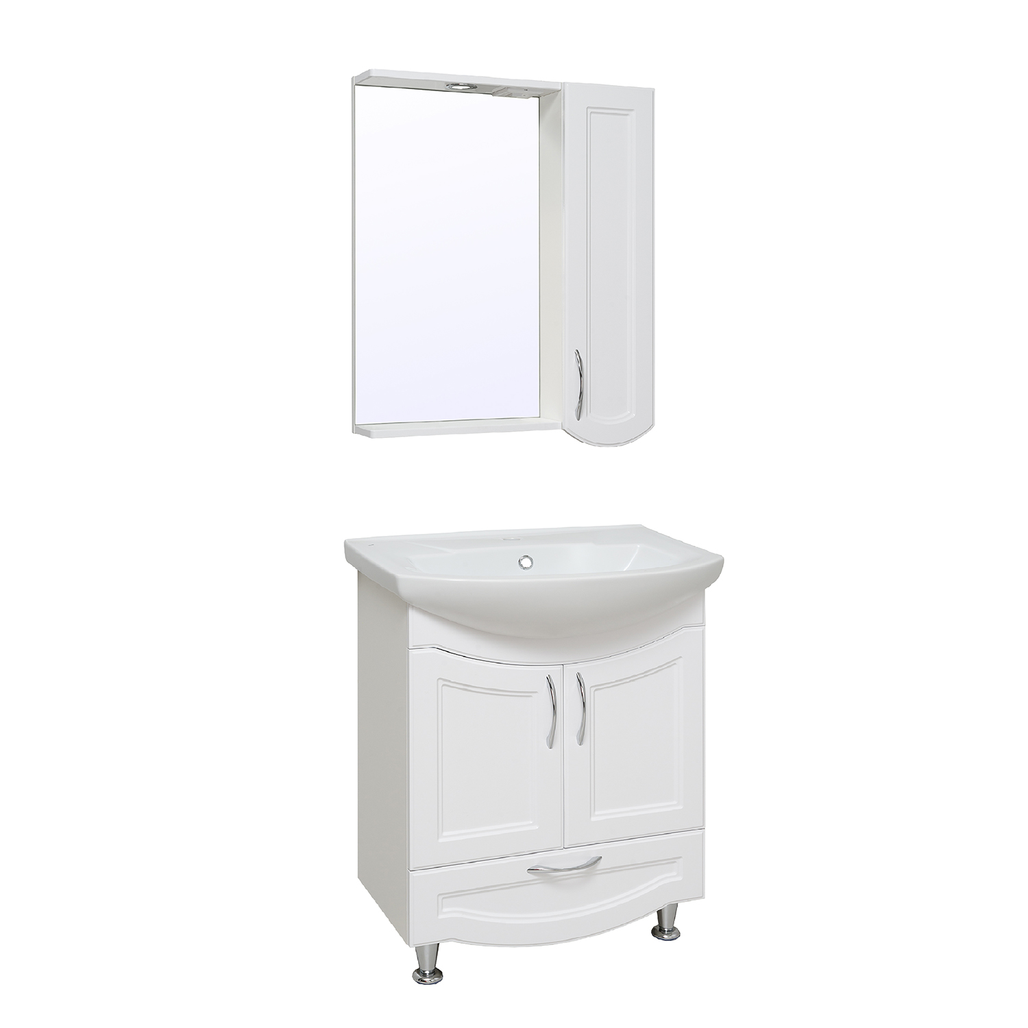 Мебель для ванной комнаты Runo Неаполь 65 см напольная, белая, цвет белый 00-00001033 - фото 2