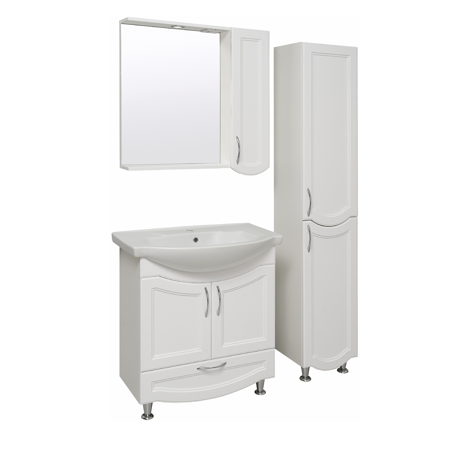 Мебель для ванной комнаты Runo Неаполь 76 см напольная, белая, цвет белый 00-00001034 - фото 2