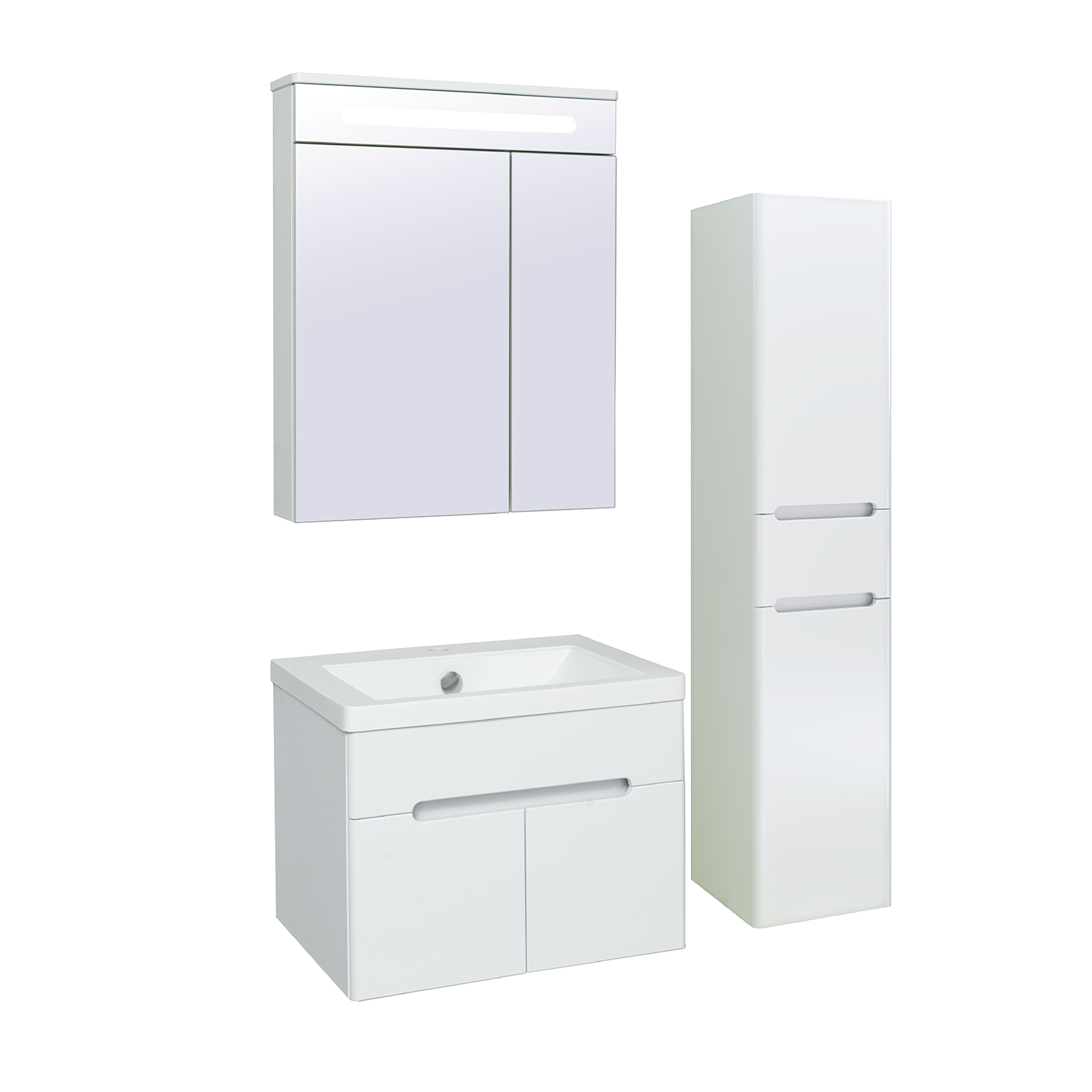Мебель для ванной комнаты Runo Парма 60 см подвесная, белая, цвет белый 00-00001037 - фото 2