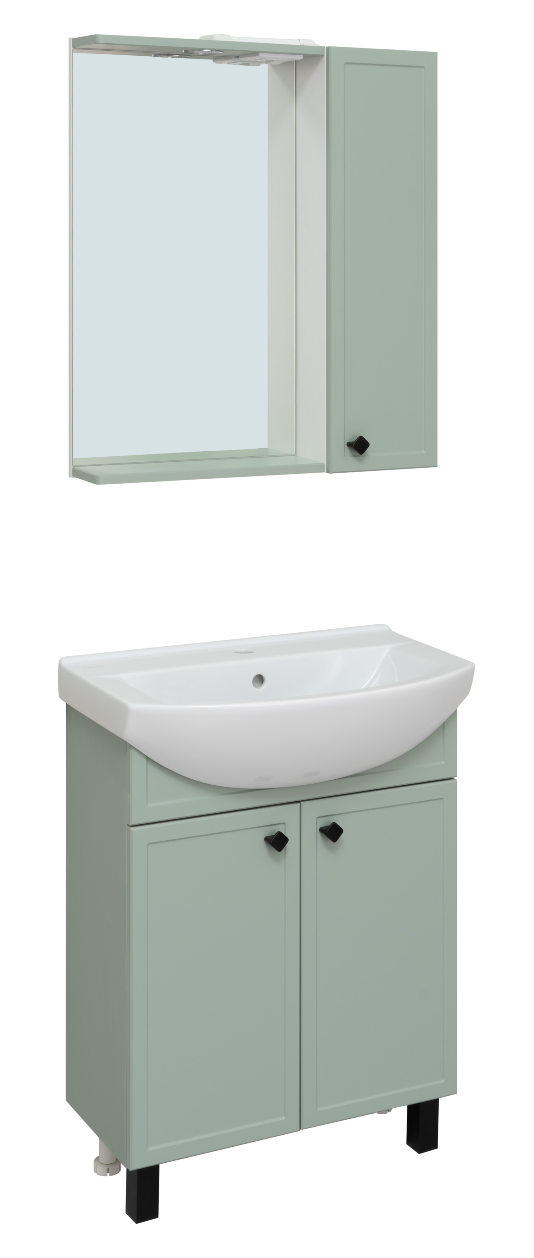 Мебель для ванной комнаты Runo Римини 65 см напольная, мята, цвет зеленый 00-00001273 - фото 2