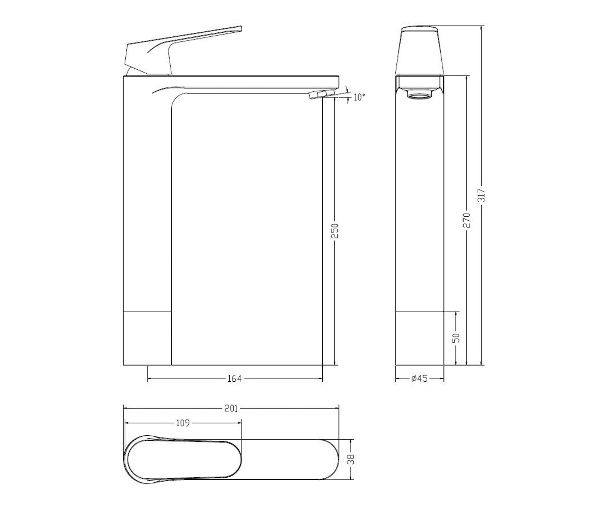 Смеситель для раковины SMARTsant Флай SM213509AА хром - фото 2