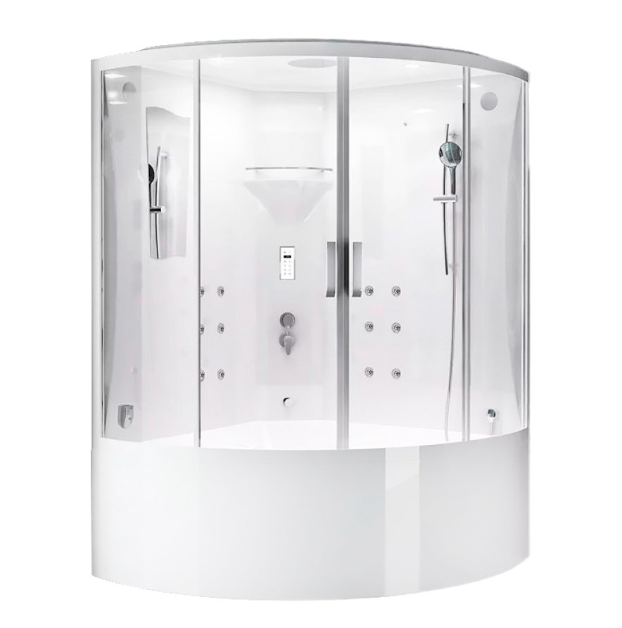 Душевой бокс SSWW 138x138 WU110 стекло прозрачное профиль белый 345000₽