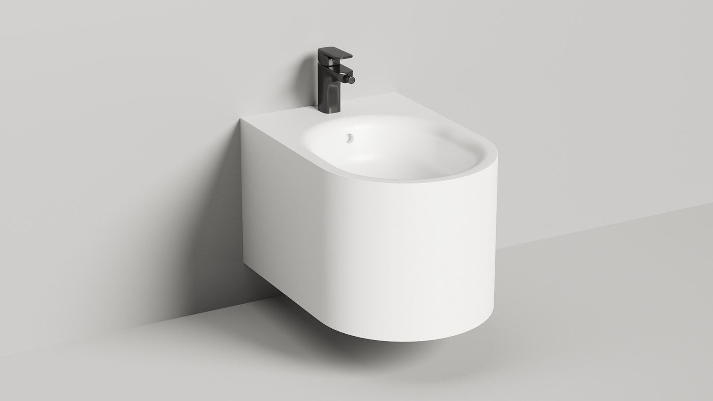 Биде подвесное Salini Gemelli S-Stone 250121MF из искусственного камня покраска по RAL полностью матовое 138300₽